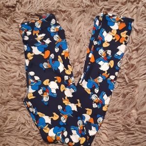 L/xl girls lularoe Donald duck leggings